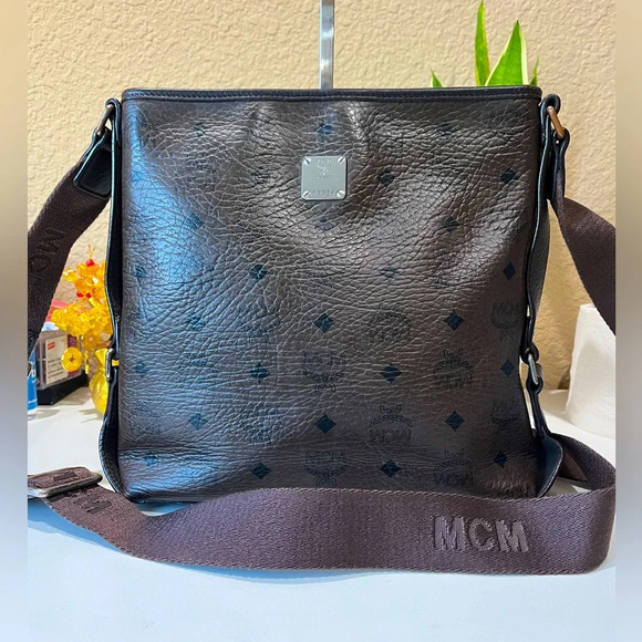 MCM Handbags - MCM Brown Leather Crossbody Bag